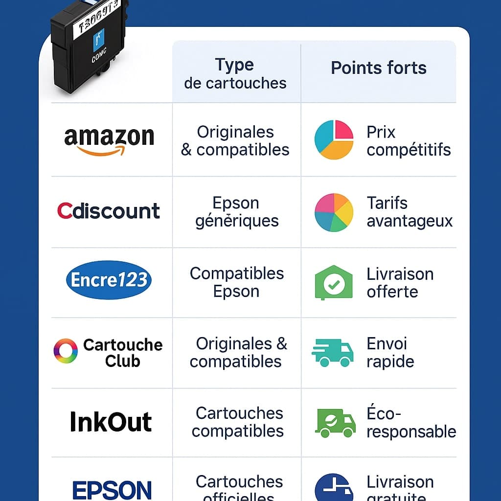 Comparatif des meilleurs sites de cartouches compatibles - Étape 1 Epson XP-2105