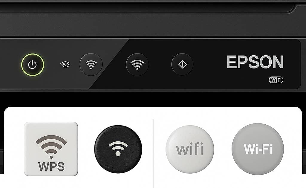 Bouton WiFi Epson XP-2105 et boutons WPS des principales box internet françaises